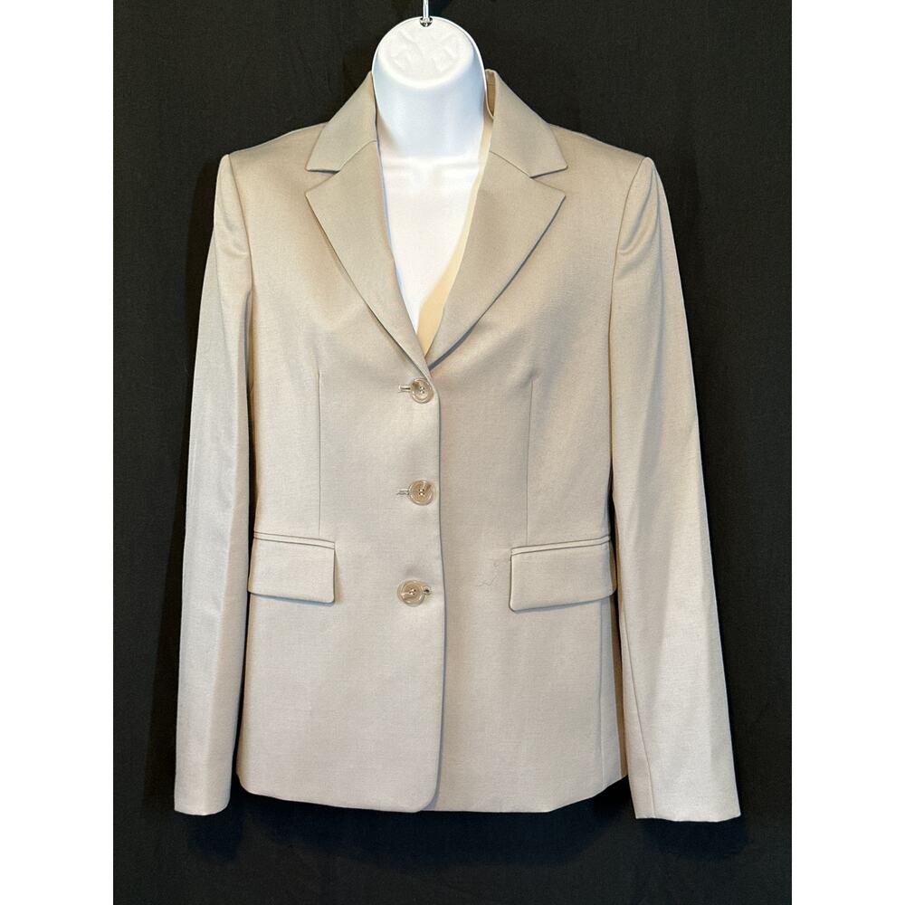 J CREW Womens Wool Blazer made in Japan Gray 3 Button Classic Business Career 4